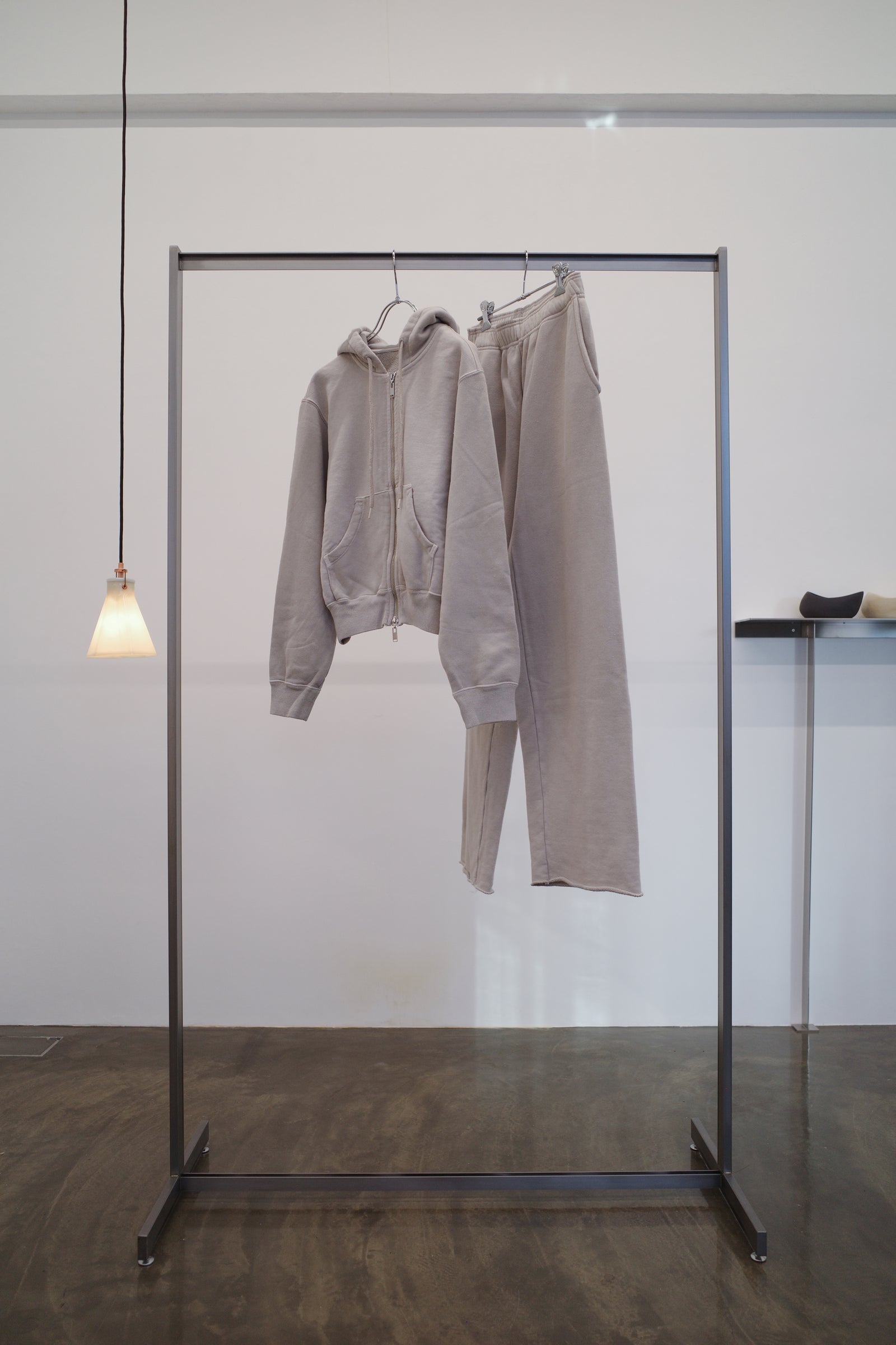 12/25までの出品❗️LON TWO SIDE HOODIE Dolan Left Chest Logo Full Zip Hoodie in Grey |Casual Clothing