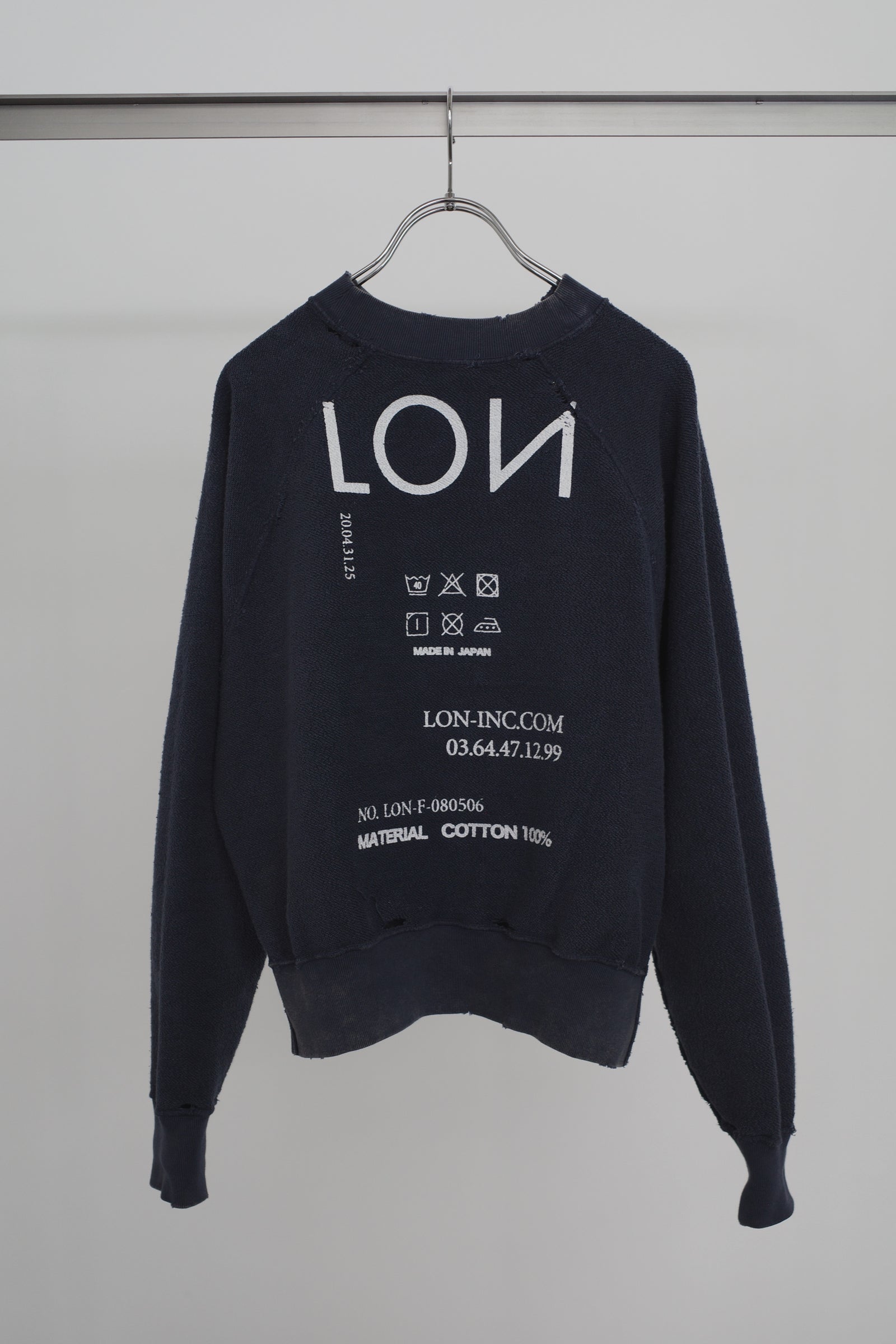 LON TWO SIDE SWEATSHIRT #03 チャコールベージュ LON | TWO SIDE SWEATSHIRT issue # 03 charcoal beige, black